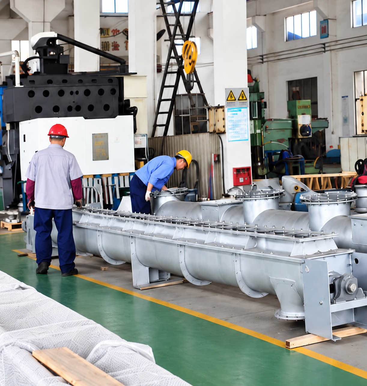 Screw conveyor fabrication and assembly