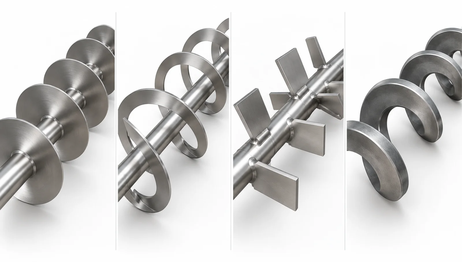 Sectional, continuous, ribbon, and paddle flight options