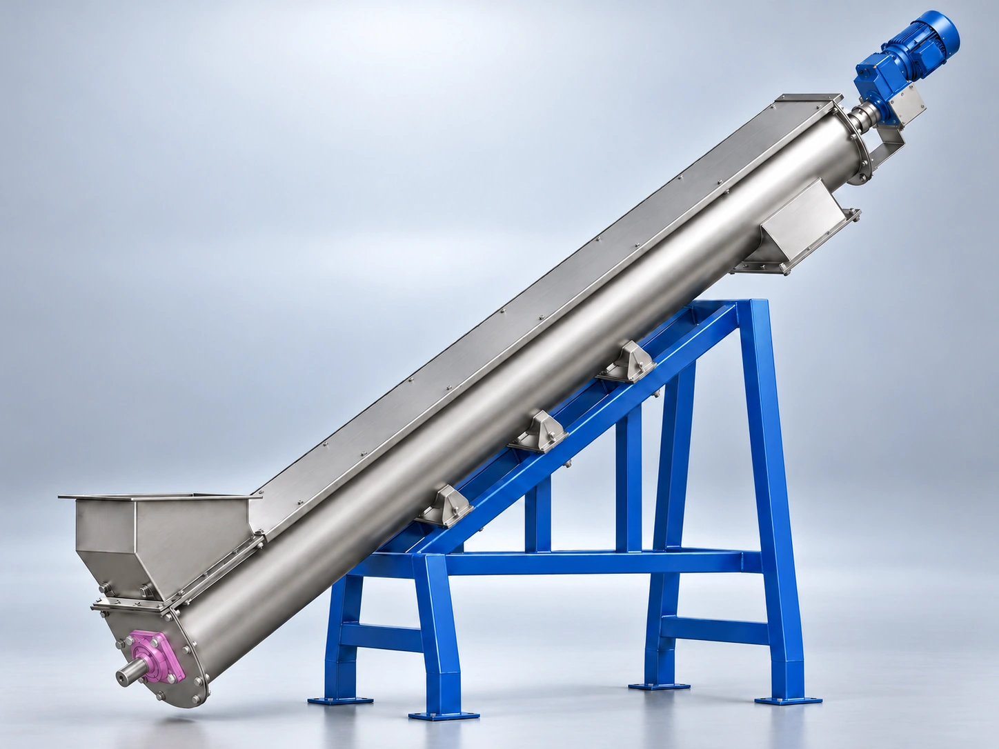 Inclined Screw Conveyor working principle