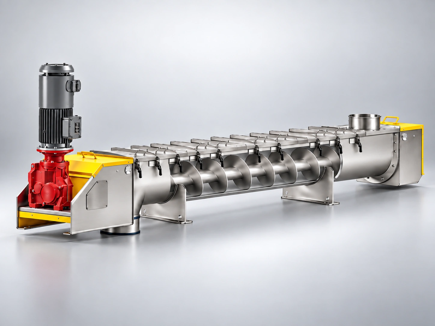 U-Trough Screw Conveyor working principle